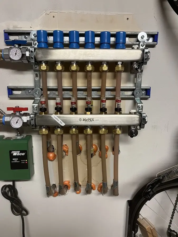 Plumber performing Gas Leak Detection at a residential property in Commercial Point